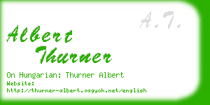 albert thurner business card